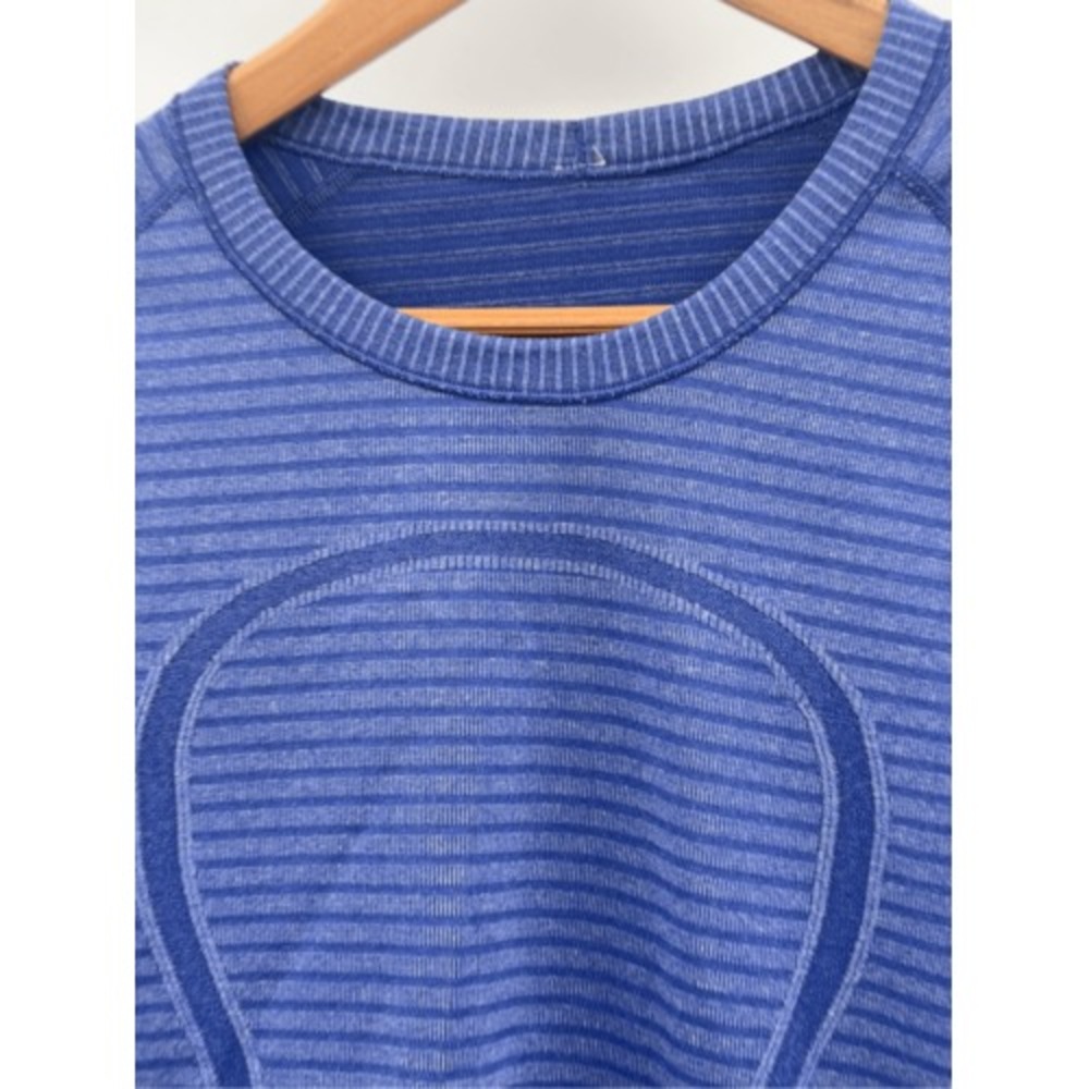 Lululemon‎ Top Swiftly Tech Long Sleeve Women Size 10 Blue Long Sleeve Workout - Picture 5 of 13